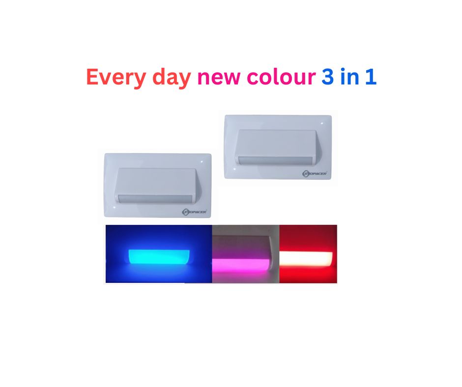 Ecopacer 4 Modular 3 in 1 RED BLUE PINK LED Foot Light - Pack of 02