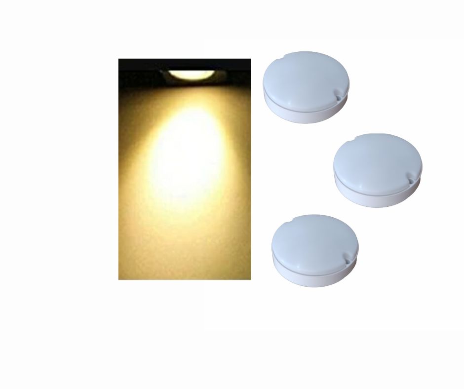Ecopacer 15w LED round Bulkhead Lamp -Pack of 03