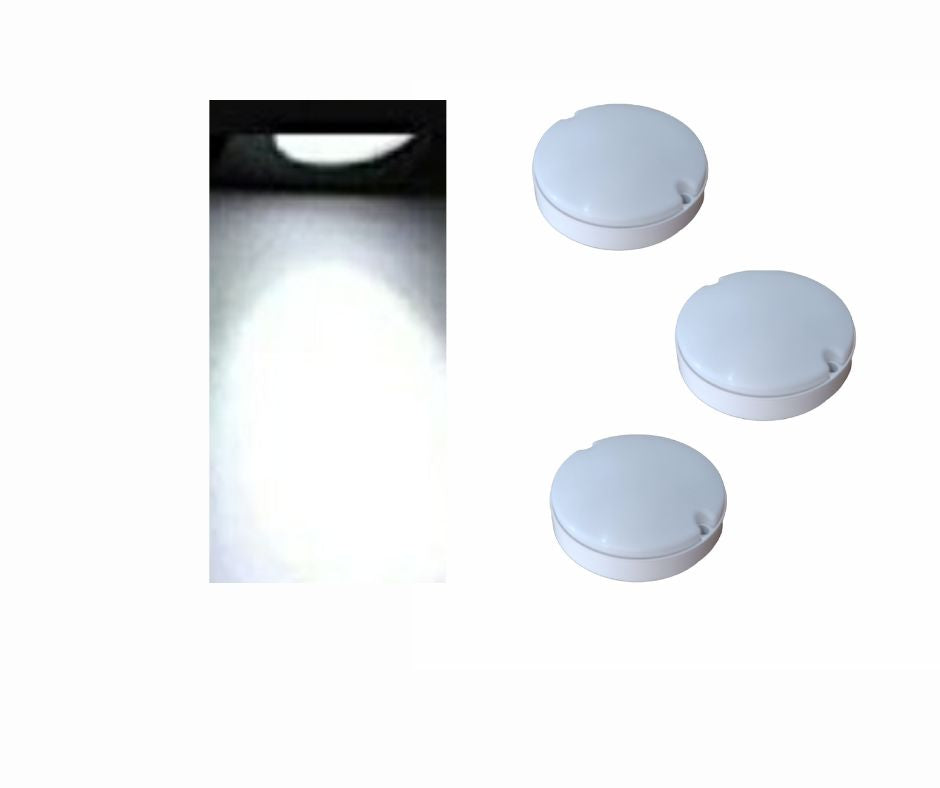 Ecopacer 15w LED round Bulkhead Lamp -Pack of 03