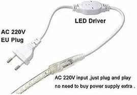 LED Rope adapters 220V 2 Pin Plug for Flexible Rope Lights Connector