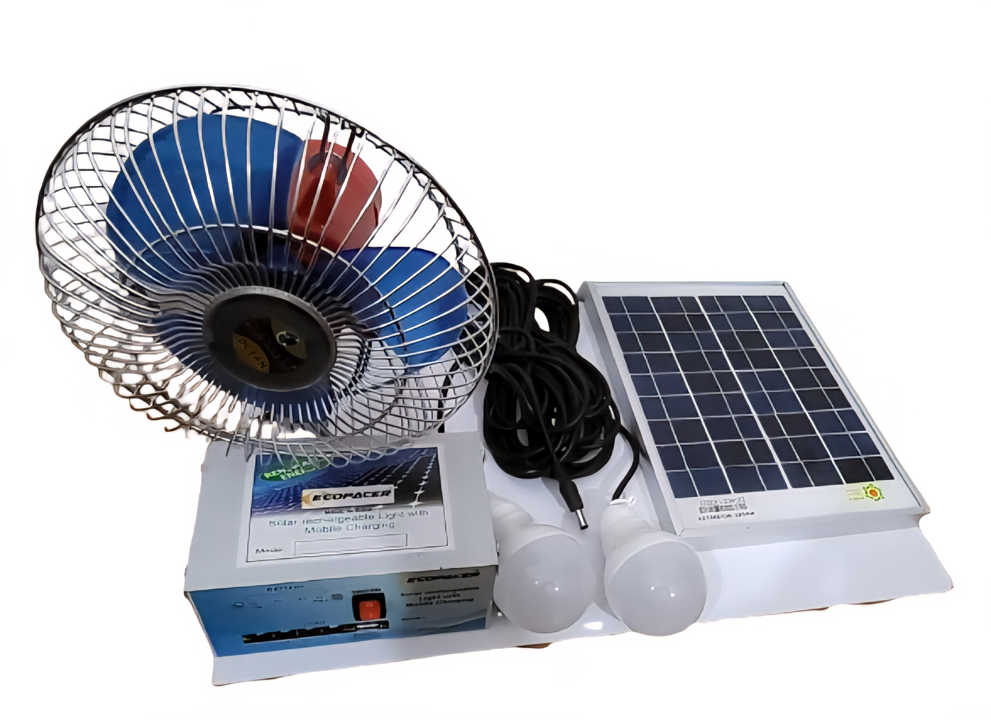 Ecopacer-24 Solar home light Set with FAN (Free Standing Pack of 1)