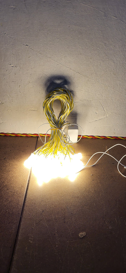 LED JHALLAR WW LIGHT 34 led  8mm LED 10m