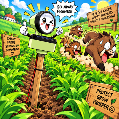 Mini Radar 360 Rotating Light, Rechargeable with Auto On-Off And 36 Hours Backup for crop protection from animals