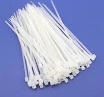 4 inch teeth Grip Nylon Self Locking zip Cable Ties, White (100 mm x 2.5 mm)