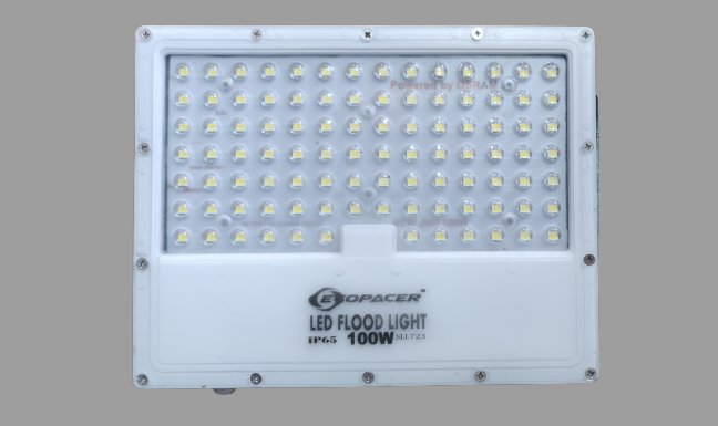 Ecopacer 100W Lense LED Aluminium Flood light cool white outdoor duty -Pack of 01