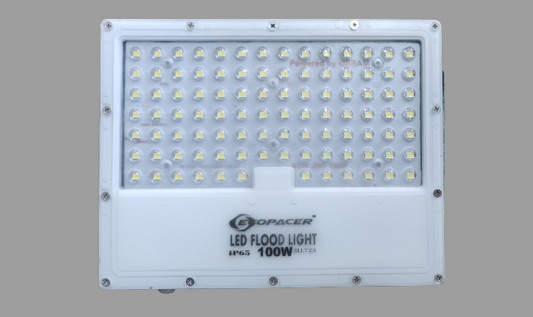 Ecopacer 100W Lense LED Aluminium Flood light cool white outdoor duty -Pack of 01