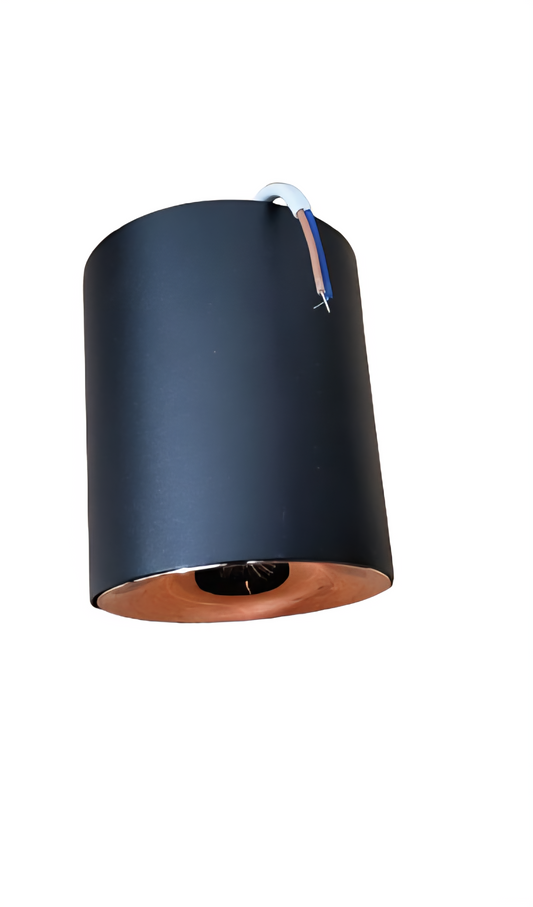 Ecopacer 12w Fixed  cylinder Surface  Ceiling Spotlight Anti-Glare Focus Light for Indoor  Décor Black Body Rose Gold Reflector