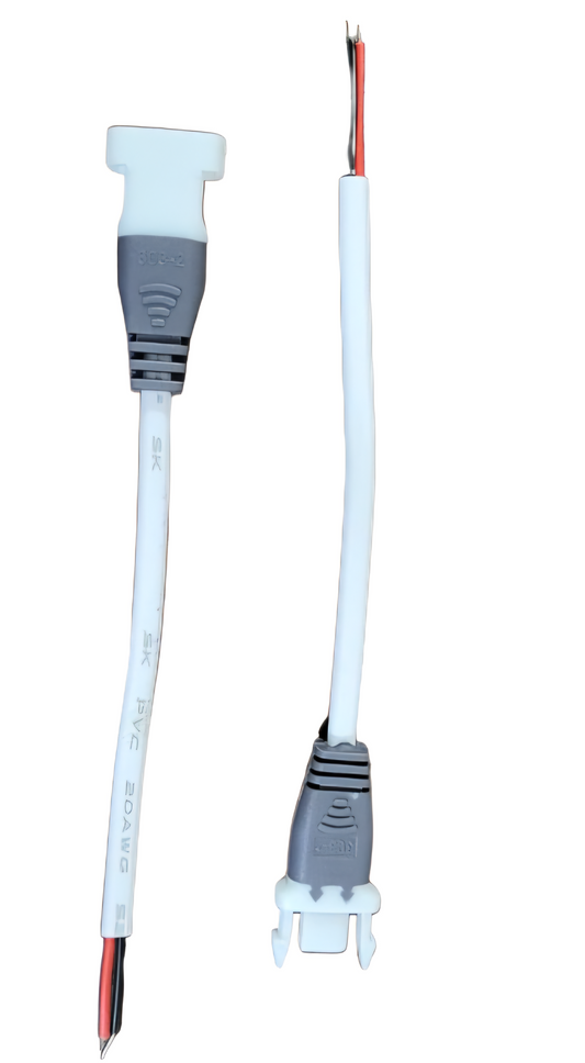 2 pin Grey male-female DC connectors set for COB Chip to Driver connection