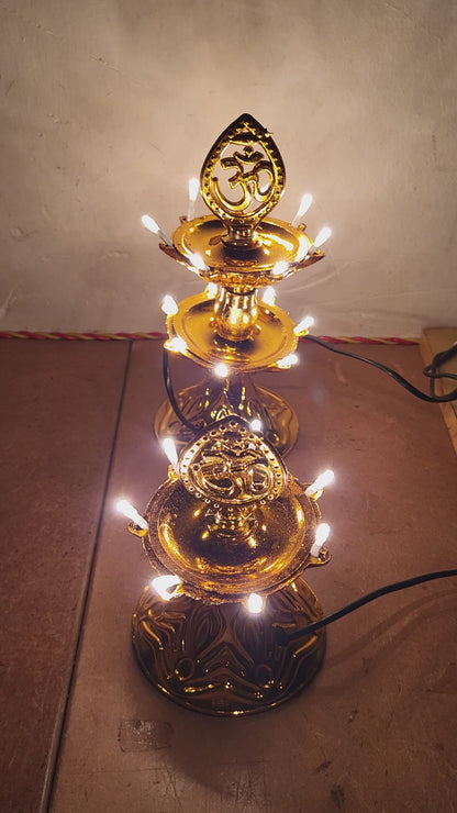 LED DIYA STAND FOR FESTIVAL GANPATI DIWALI WARM WHITE