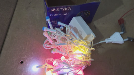 LED JHALLAR Decorative Festive Multi colour change option  LIGHT 24 led  8mm LED 4m