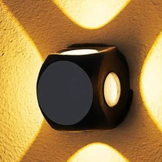 4 way Ball LED Wall Light 4 Watts | Warm White  Outdoor Indoor Fixture | Metal IP65 Waterproof Exterior Wall Lamp